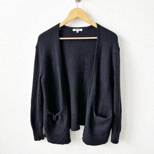 Madewell Cozy Walker Cardigan in Black Alpaca Wool Size S